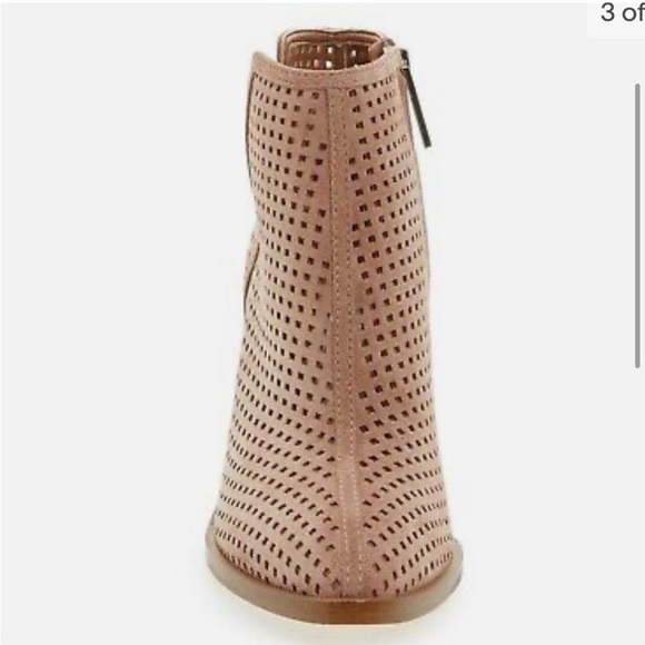 1.State Pink Perforated Heeled Booties Sz 10 - Picture 3 of 4